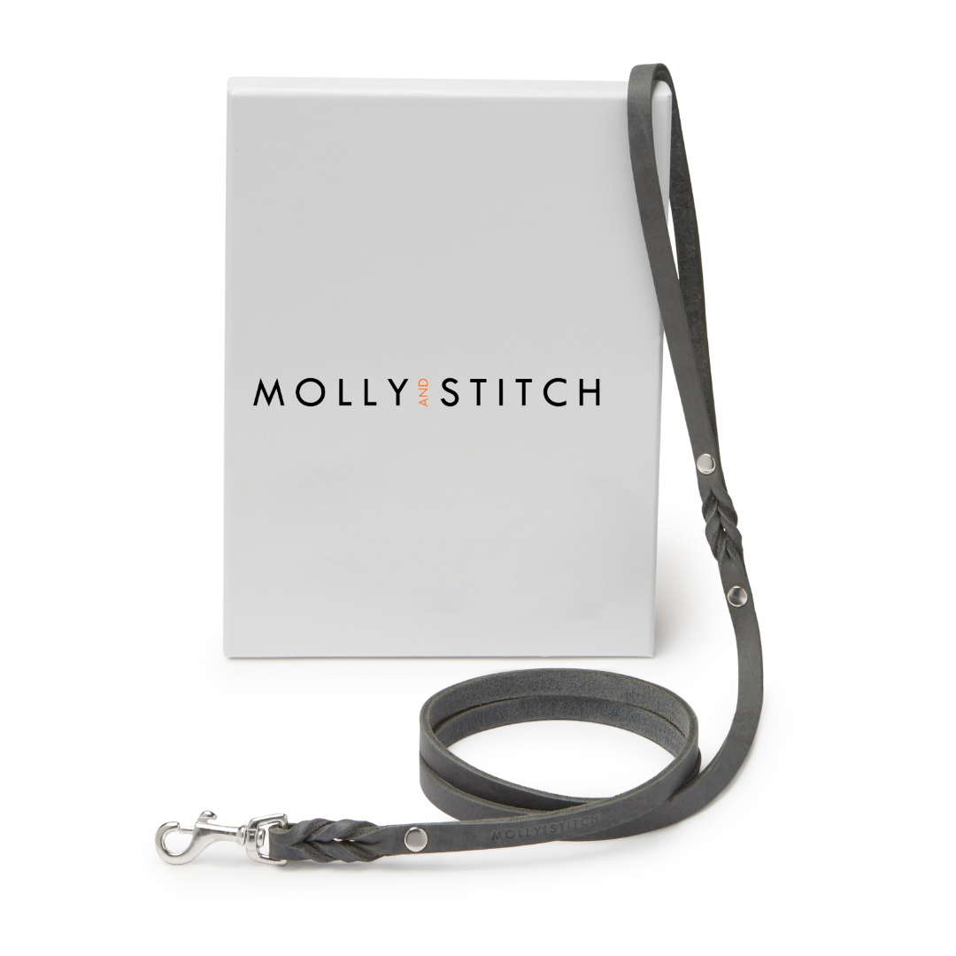 Butter Leather City Dog Leash - Timeless Grey by Molly And Stitch US