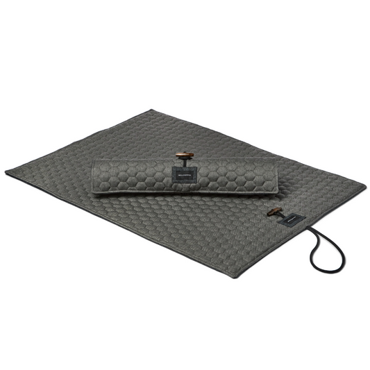 Honeycomb Dog Travel Mat - Grey by Molly And Stitch US