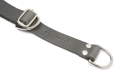 Butter Leather Retriever Dog Collar - Timeless Grey by Molly And Stitch US