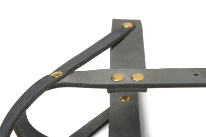 Butter Leather Dog Harness - Timeless Grey by Molly And Stitch US