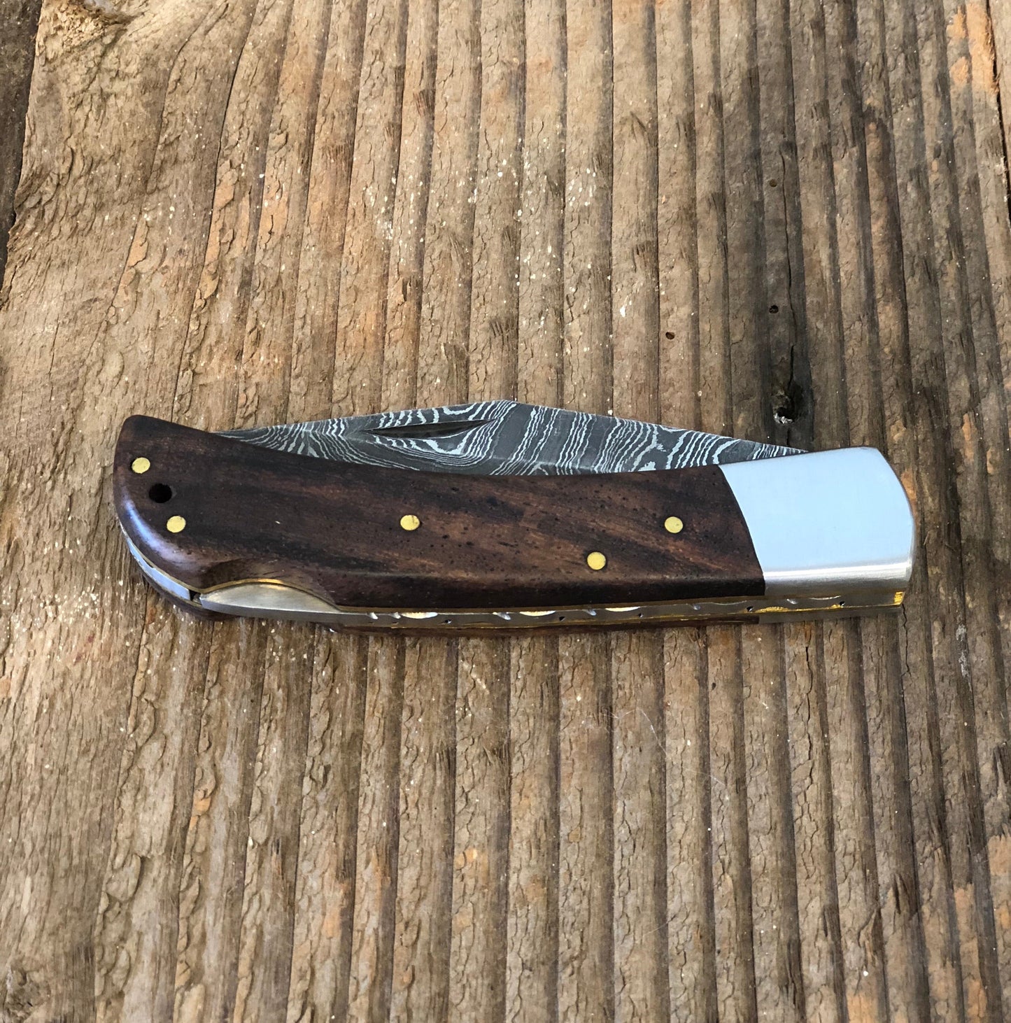 Damascus Walnut Pocket Knife VG 106 by Vintage Gentlemen