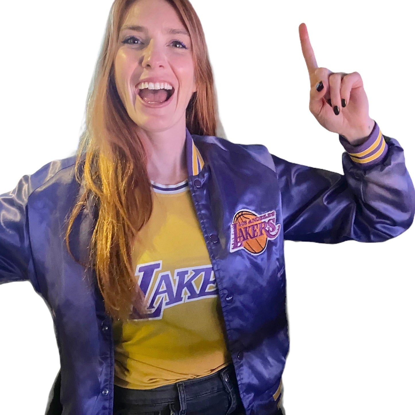 Vintage 1980s Los Angeles LA Lakers Sand Knit JERSEY - S by Rad Max Vintage