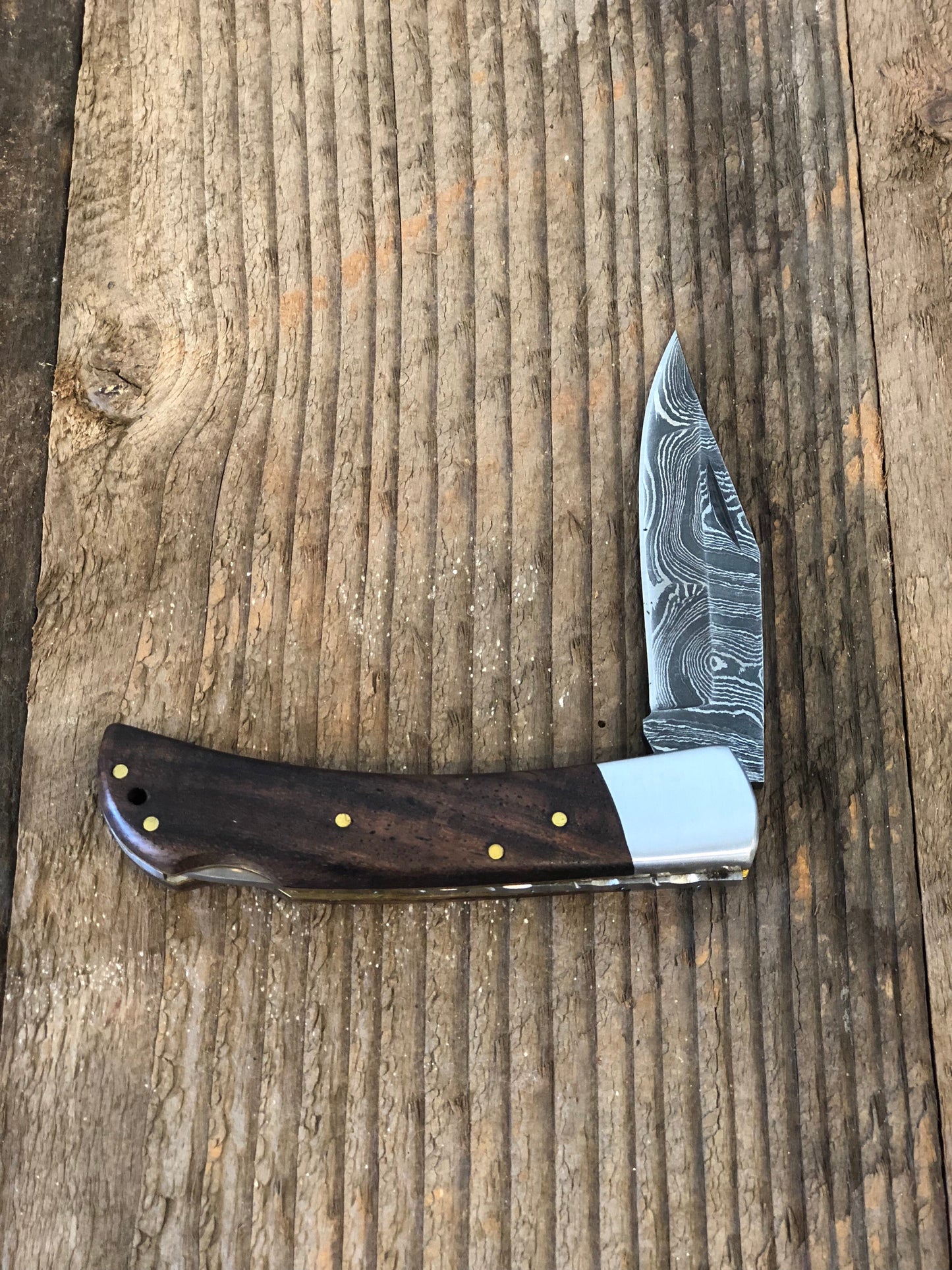 Damascus Walnut Pocket Knife VG 106 by Vintage Gentlemen