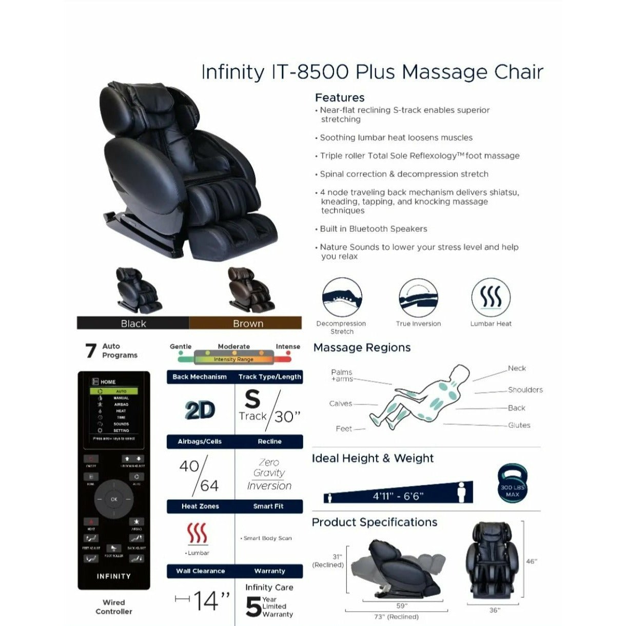 Infinity IT-8500 Plus Massage Chair by Best Body Massage Chair