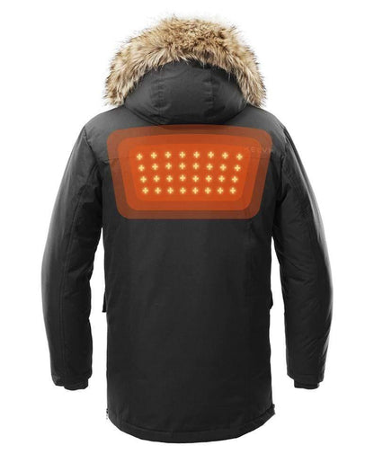 Howard Men’s Heated Parka Black by Kelvin Coats