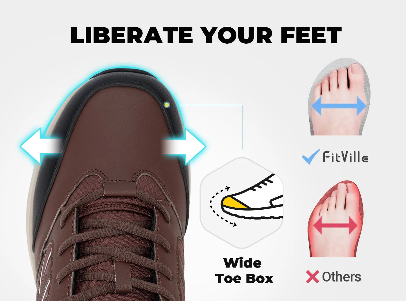 FitVille Men's Low-Top Sturdy Core Hiking Shoes by FitVille