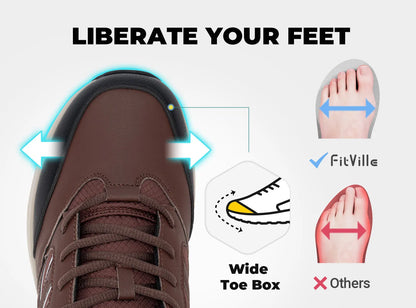 FitVille Men's Low-Top Sturdy Core Hiking Shoes by FitVille