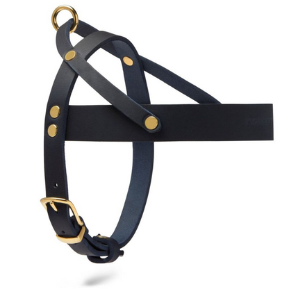 Butter Leather Dog Harness - Navy Blue by Molly And Stitch US