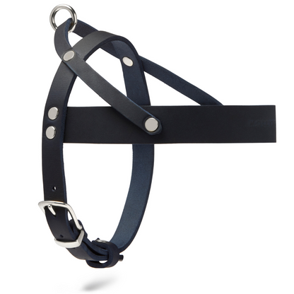 Butter Leather Dog Harness - Navy Blue by Molly And Stitch US