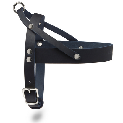 Butter Leather Dog Harness - Navy Blue by Molly And Stitch US