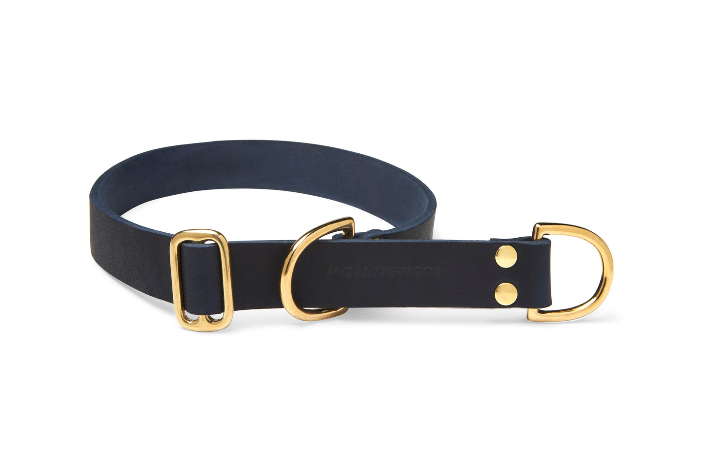 Butter Leather Retriever Dog Collar - Navy Blue by Molly And Stitch US