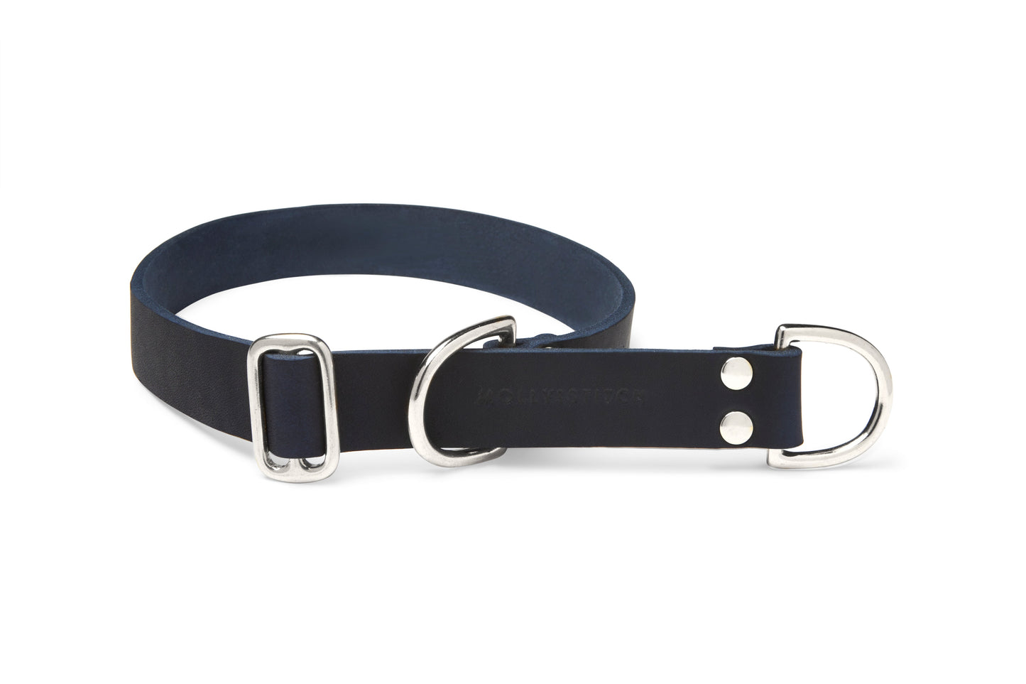 Butter Leather Retriever Dog Collar - Navy Blue by Molly And Stitch US