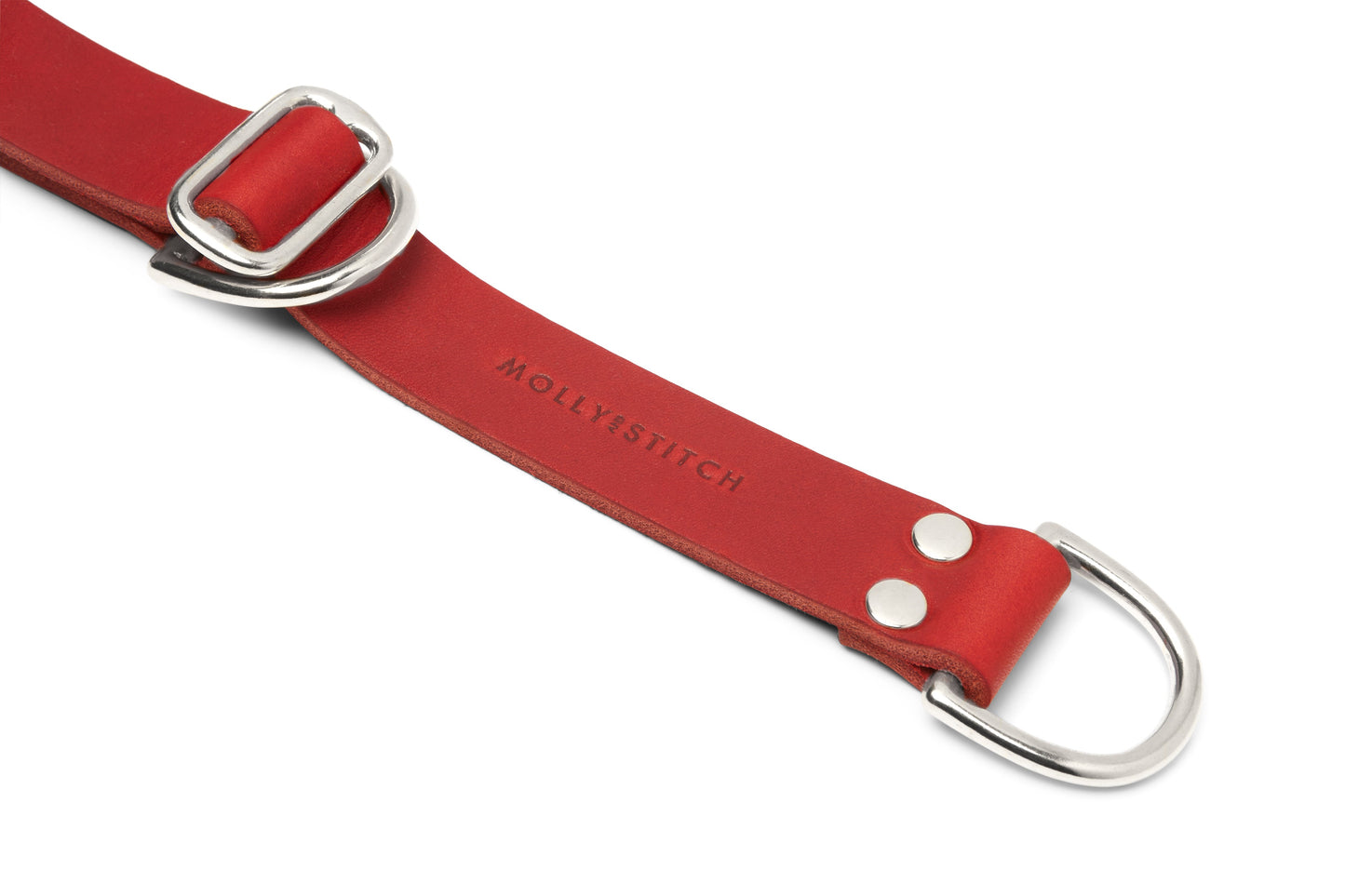 Butter Leather Retriever Dog Collar - Chili Red by Molly And Stitch US