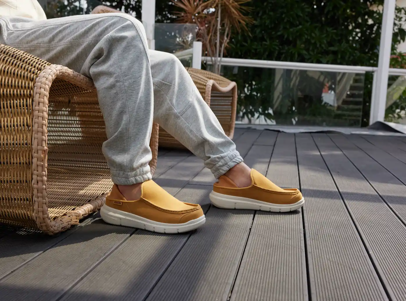 FitVille Men's Flex Moccasin Slippers V1 by FitVille