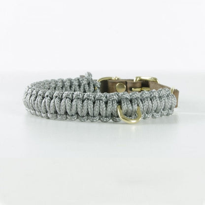 Touch of Leather Dog Collar - Grey by Molly And Stitch US