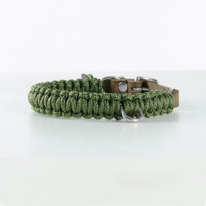 Touch of Leather Dog Collar - Military by Molly And Stitch US